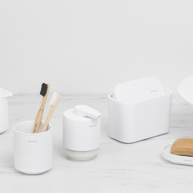 Brabantia MindSet 1005689, με μεταλλική επίστρωση, με περιστρεφόμενο καπάκι, Λευκό