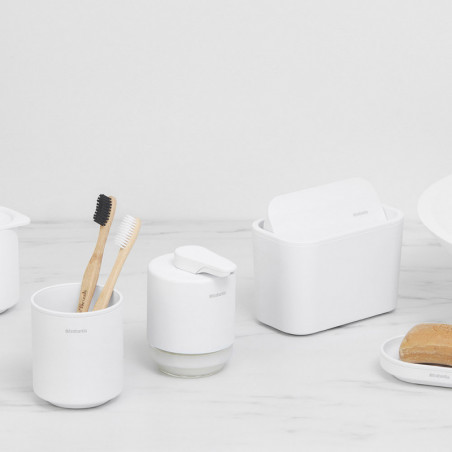Brabantia MindSet 1005689, με μεταλλική επίστρωση, με περιστρεφόμενο καπάκι, Λευκό