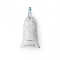 Σακούλες απορριμμάτων Brabantia PerfectFit FlatBack+/Bo 1006073, Μέγεθος O, 30 l, 40 τεμάχια, Λευκό