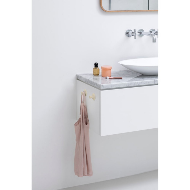 Σετ 2 κρεμάστρων Brabantia ReNew 1006268, Περιλαμβάνεται σετ τοποθέτησης, Μέχρι 2 kg, Μπεζ