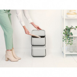 Κάδος διαχωρισμού απορριμμάτων Brabantia Sort&Go 1006312, 20 l, Στοιβαζόμενο, Γκρι