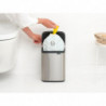 Κάδος Brabantia Bo Small 1006625, 4 L, Ομαλό και αθόρυβο άνοιγμα, Αντιολισθητική βάση, Ανθεκτικό στα δακτυλικά αποτυπώματα, Inox/Matte