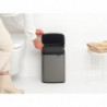 Κάδος Brabantia Bo Small 1006628, 7 L, Ομαλό και αθόρυβο άνοιγμα, Αντιολισθητική βάση, Γκρι
