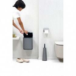Κάδος Brabantia Bo Small 1006628, 7 L, Ομαλό και αθόρυβο άνοιγμα, Αντιολισθητική βάση, Γκρι
