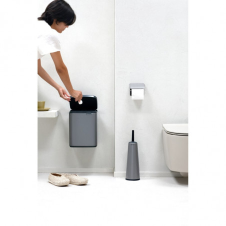 Κάδος Brabantia Bo Small 1006628, 7 L, Ομαλό και αθόρυβο άνοιγμα, Αντιολισθητική βάση, Γκρι