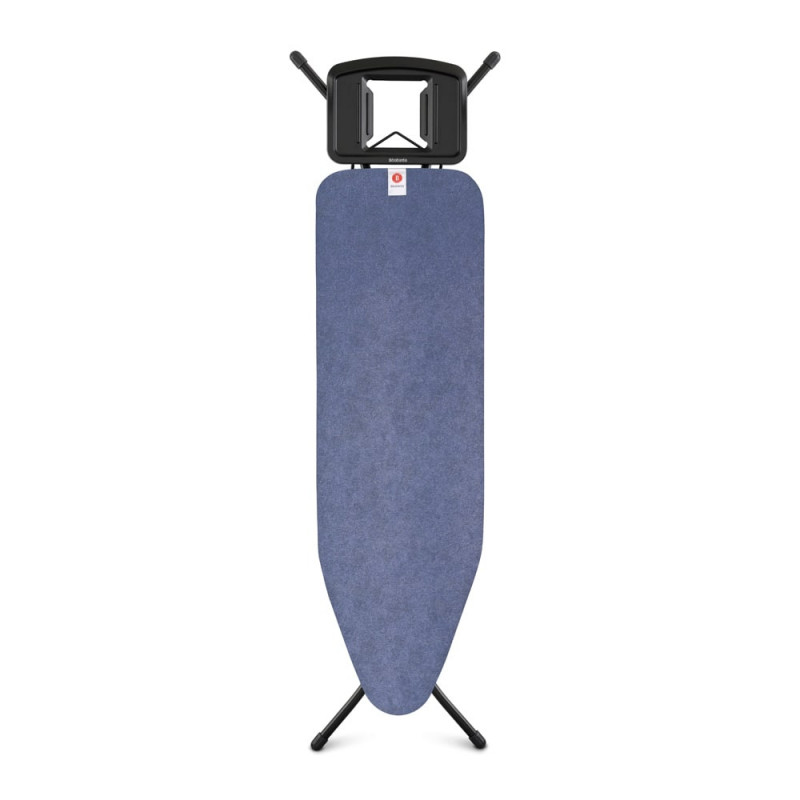 Τραπέζι σιδερώματος Brabantia B 1008299, 124x38 cm, 7 θέσεις ρύθμισης, Μεγάλη θήκη σίδερου, Μπλε