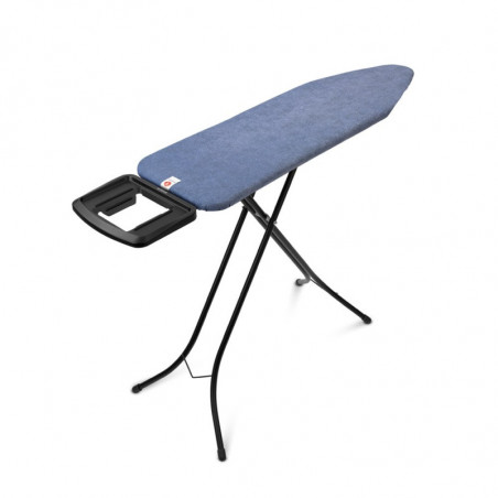 Τραπέζι σιδερώματος Brabantia B 1008299, 124x38 cm, 7 θέσεις ρύθμισης, Μεγάλη θήκη σίδερου, Μπλε