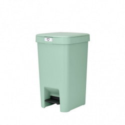 Κάδος απορριμμάτων με πεντάλ Brabantia StepUp 1008481, 16 L, Οικολογικά υλικά, Μεγάλο άνοιγμα, Ανοιχτό πράσινο