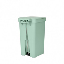 Κάδος απορριμμάτων με πεντάλ Brabantia StepUp 1008481, 16 L, Οικολογικά υλικά, Μεγάλο άνοιγμα, Ανοιχτό πράσινο