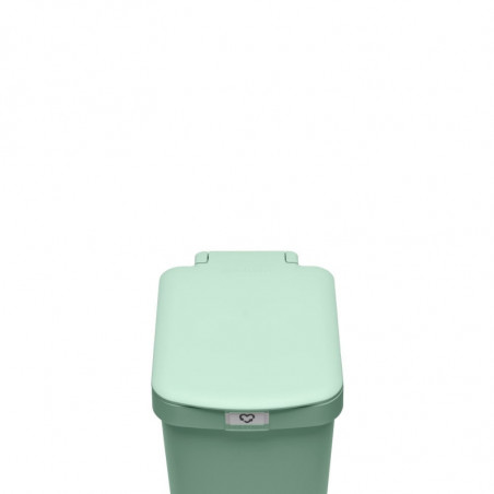 Κάδος απορριμμάτων με πεντάλ Brabantia StepUp 1008481, 16 L, Οικολογικά υλικά, Μεγάλο άνοιγμα, Ανοιχτό πράσινο