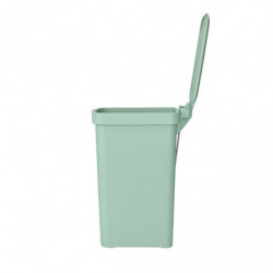 Κάδος απορριμμάτων με πεντάλ Brabantia StepUp 1008481, 16 L, Οικολογικά υλικά, Μεγάλο άνοιγμα, Ανοιχτό πράσινο
