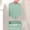 Κάδος απορριμμάτων με πεντάλ Brabantia StepUp 1008481, 16 L, Οικολογικά υλικά, Μεγάλο άνοιγμα, Ανοιχτό πράσινο