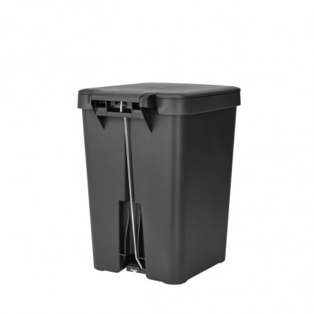 Κάδος απορριμμάτων με πεντάλ Brabantia StepUp 1008482, 25 L, Οικολογικά υλικά, Μεγάλο άνοιγμα, Σκούρο γκρι