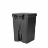 Κάδος απορριμμάτων με πεντάλ Brabantia StepUp 1008482, 25 L, Οικολογικά υλικά, Μεγάλο άνοιγμα, Σκούρο γκρι