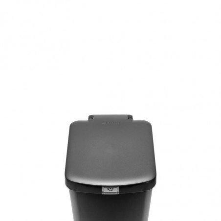 Κάδος απορριμμάτων με πεντάλ Brabantia StepUp 1008482, 25 L, Οικολογικά υλικά, Μεγάλο άνοιγμα, Σκούρο γκρι