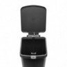 Κάδος απορριμμάτων με πεντάλ Brabantia StepUp 1008482, 25 L, Οικολογικά υλικά, Μεγάλο άνοιγμα, Σκούρο γκρι