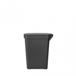 Κάδος απορριμμάτων με πεντάλ Brabantia StepUp 1008482, 25 L, Οικολογικά υλικά, Μεγάλο άνοιγμα, Σκούρο γκρι