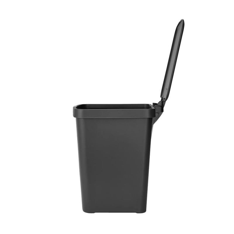 Κάδος απορριμμάτων με πεντάλ Brabantia StepUp 1008482, 25 L, Οικολογικά υλικά, Μεγάλο άνοιγμα, Σκούρο γκρι
