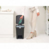 Κάδος απορριμμάτων με πεντάλ Brabantia StepUp 1008482, 25 L, Οικολογικά υλικά, Μεγάλο άνοιγμα, Σκούρο γκρι
