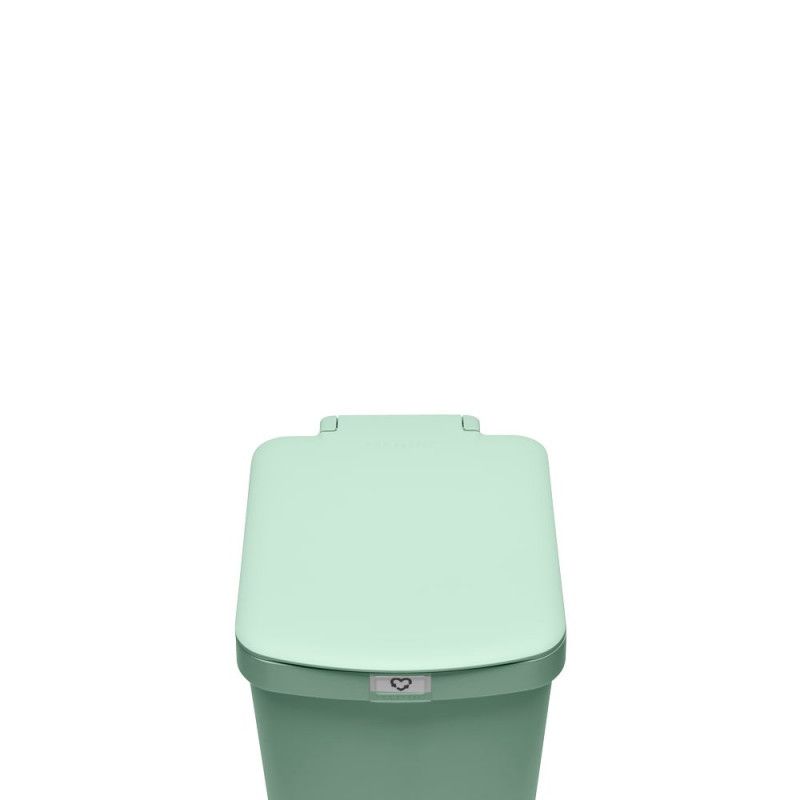 Κάδος απορριμμάτων με πεντάλ Brabantia StepUp 1008484, 25 L, Οικολογικά υλικά, Μεγάλο άνοιγμα, Ανοιχτό πράσινο