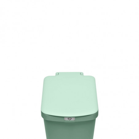 Κάδος απορριμμάτων με πεντάλ Brabantia StepUp 1008484, 25 L, Οικολογικά υλικά, Μεγάλο άνοιγμα, Ανοιχτό πράσινο