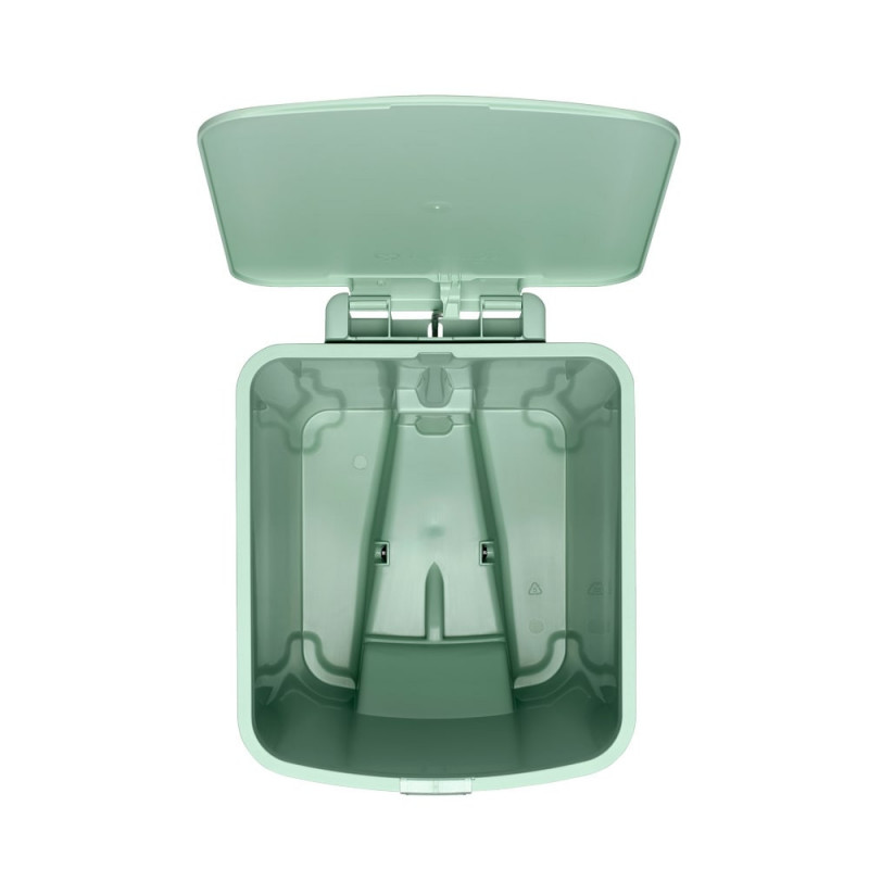Κάδος απορριμμάτων με πεντάλ Brabantia StepUp 1008484, 25 L, Οικολογικά υλικά, Μεγάλο άνοιγμα, Ανοιχτό πράσινο