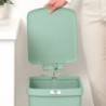 Κάδος απορριμμάτων με πεντάλ Brabantia StepUp 1008484, 25 L, Οικολογικά υλικά, Μεγάλο άνοιγμα, Ανοιχτό πράσινο
