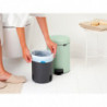 Κάδος με πεντάλ Brabantia NewIcon 1008839, 5 L, Εύκολο κλείσιμο, Αντιολισθητική βάση, Ανοιχτό πράσινο