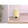 Κάδος απορριμμάτων με πεντάλ Brabantia NewIcon 649044, 20 l, Ομαλό κλείσιμο, Αντιολισθητική βάση, Κίτρινο