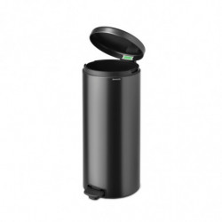 Κάδος με πεντάλ Brabantia NewIcon 1008850, 30 l, Μαλακό κλείσιμο, Αντιολισθητική βάση, Σκούρο γκρι