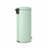 Κάδος με πεντάλ Brabantia NewIcon 1008851, 30 l, Εύκολο κλείσιμο, Αντιολισθητική βάση, Ανοιχτό πράσινο