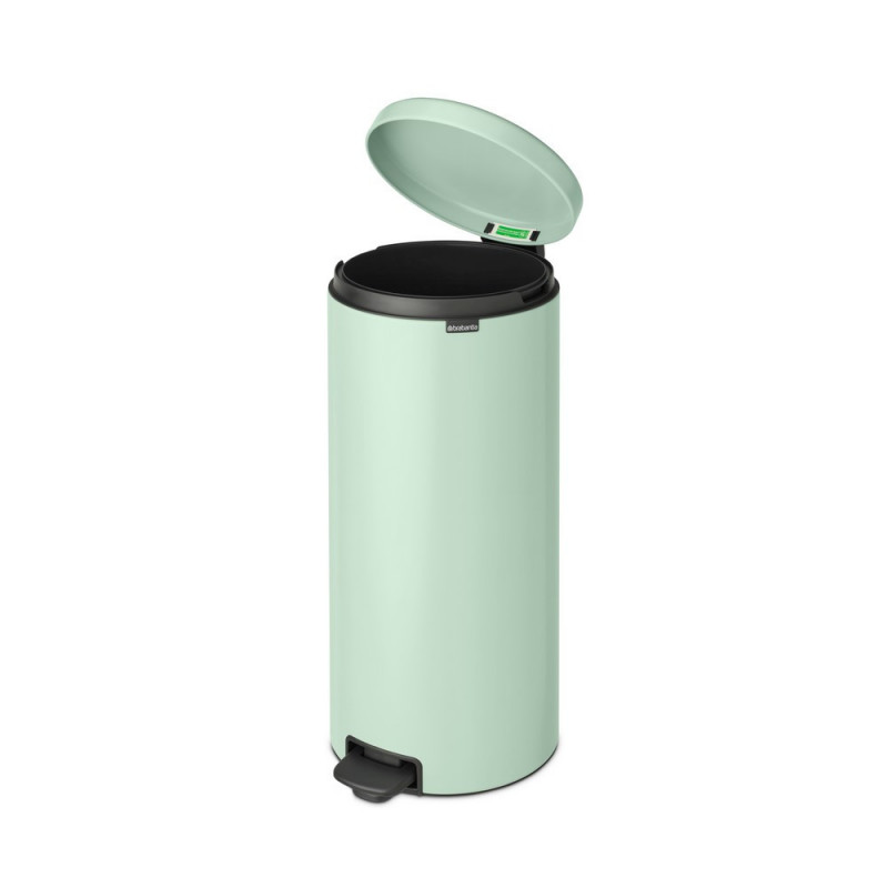 Κάδος με πεντάλ Brabantia NewIcon 1008851, 30 l, Εύκολο κλείσιμο, Αντιολισθητική βάση, Ανοιχτό πράσινο