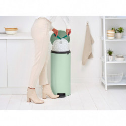 Κάδος με πεντάλ Brabantia NewIcon 1008851, 30 l, Εύκολο κλείσιμο, Αντιολισθητική βάση, Ανοιχτό πράσινο