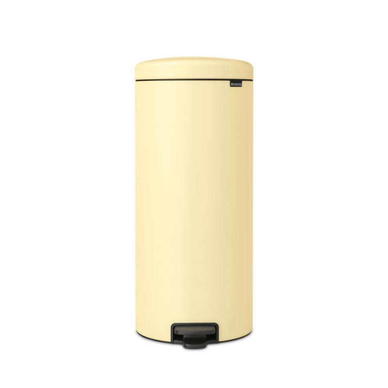 Κάδος απορριμμάτων με πεντάλ Brabantia NewIcon 1008852, 30 l, Εύκολο κλείσιμο, Αντιολισθητική βάση, Κίτρινο