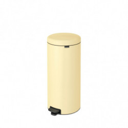 Κάδος απορριμμάτων με πεντάλ Brabantia NewIcon 1008852, 30 l, Εύκολο κλείσιμο, Αντιολισθητική βάση, Κίτρινο