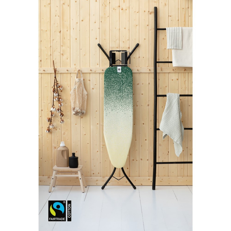 Τραπέζι σιδερώματος Brabantia A 1008891, 110x30 cm, 7 θέσεις ρύθμισης, υποδοχή σίδερου, κίτρινο/πράσινο