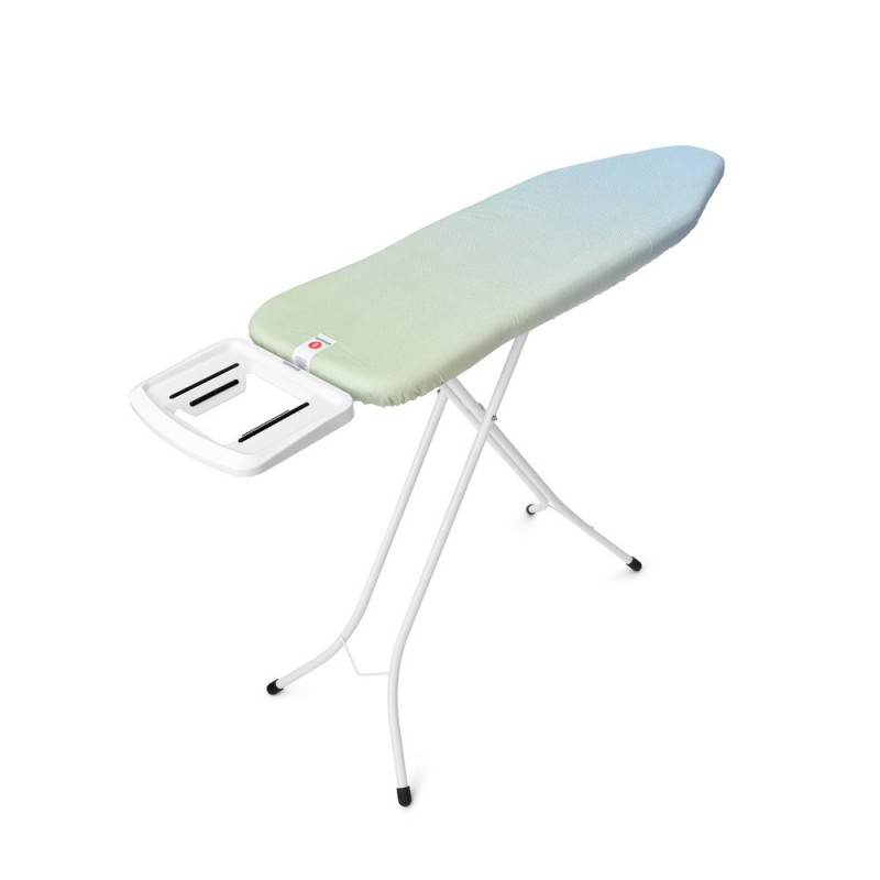 Τραπέζι σιδερώματος Brabantia B 1008892, 124x38 cm, 7 θέσεις ρύθμισης, Μεγάλη θήκη σίδερου, Πράσινο/Μπλε