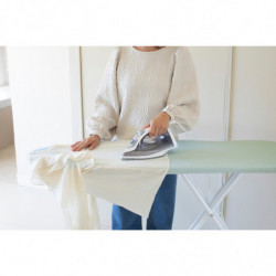 Τραπέζι σιδερώματος Brabantia B 1008892, 124x38 cm, 7 θέσεις ρύθμισης, Μεγάλη θήκη σίδερου, Πράσινο/Μπλε