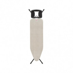Τραπέζι σιδερώματος Brabantia B 1008893, 124x38 cm, 7 θέσεις ρύθμισης, Μεγάλη θήκη σίδερου, Ανοιχτό γκρι
