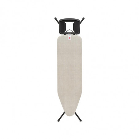 Τραπέζι σιδερώματος Brabantia B 1008893, 124x38 cm, 7 θέσεις ρύθμισης, Μεγάλη θήκη σίδερου, Ανοιχτό γκρι