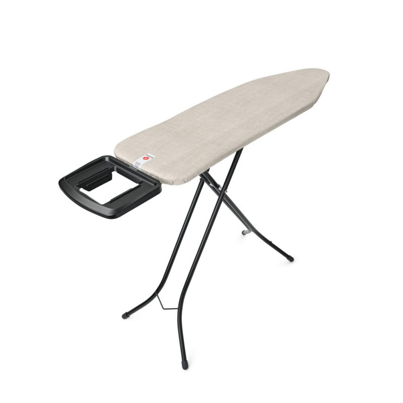 Τραπέζι σιδερώματος Brabantia B 1008893, 124x38 cm, 7 θέσεις ρύθμισης, Μεγάλη θήκη σίδερου, Ανοιχτό γκρι