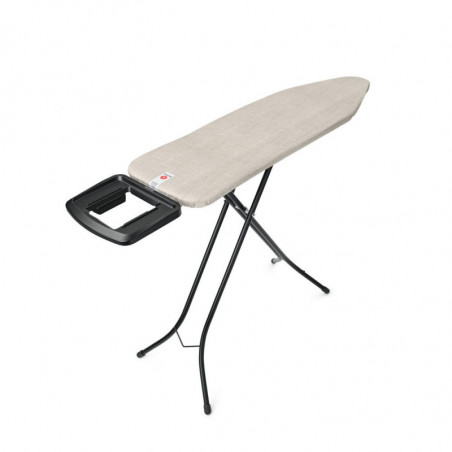 Τραπέζι σιδερώματος Brabantia B 1008893, 124x38 cm, 7 θέσεις ρύθμισης, Μεγάλη θήκη σίδερου, Ανοιχτό γκρι