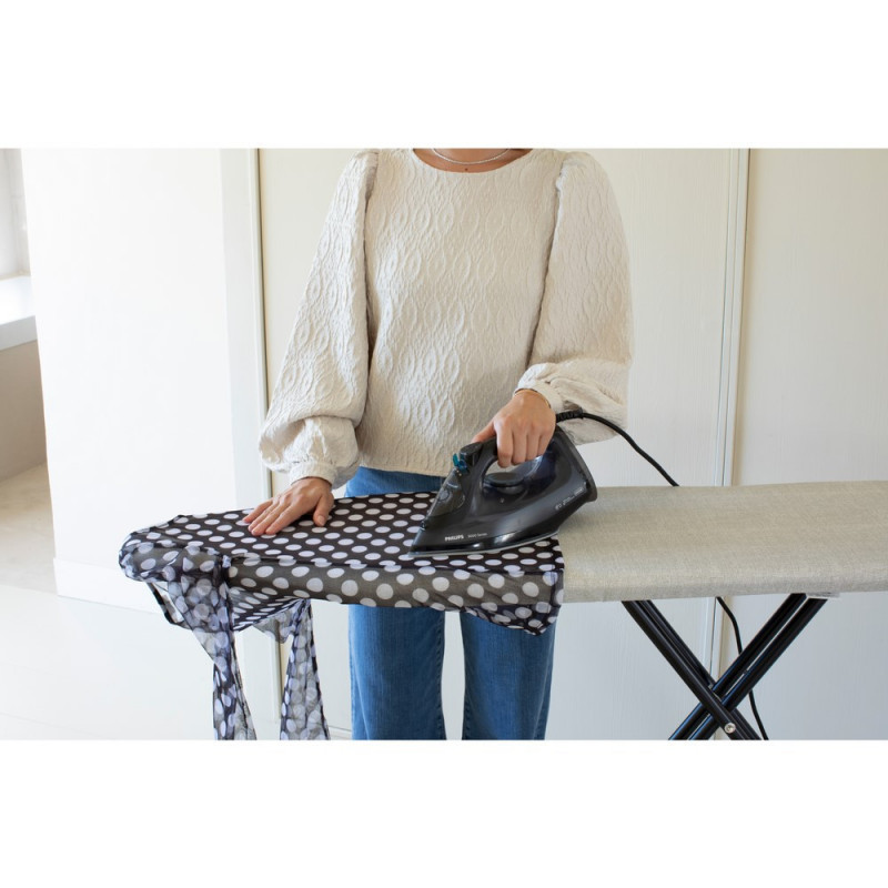 Τραπέζι σιδερώματος Brabantia B 1008893, 124x38 cm, 7 θέσεις ρύθμισης, Μεγάλη θήκη σίδερου, Ανοιχτό γκρι