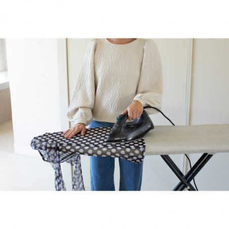 Τραπέζι σιδερώματος Brabantia B 1008893, 124x38 cm, 7 θέσεις ρύθμισης, Μεγάλη θήκη σίδερου, Ανοιχτό γκρι