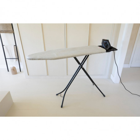 Τραπέζι σιδερώματος Brabantia B 1008893, 124x38 cm, 7 θέσεις ρύθμισης, Μεγάλη θήκη σίδερου, Ανοιχτό γκρι