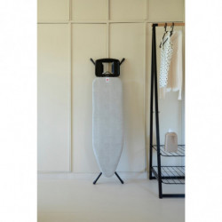 Τραπέζι σιδερώματος Brabantia B 1008893, 124x38 cm, 7 θέσεις ρύθμισης, Μεγάλη θήκη σίδερου, Ανοιχτό γκρι