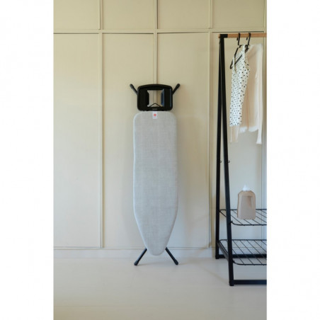 Τραπέζι σιδερώματος Brabantia B 1008893, 124x38 cm, 7 θέσεις ρύθμισης, Μεγάλη θήκη σίδερου, Ανοιχτό γκρι