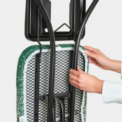 Τραπέζι σιδερώματος Brabantia B 1008894, 124x38 cm, 7 θέσεις ρύθμισης, Μεγάλη θήκη σίδερου, Κίτρινο/πράσινο
