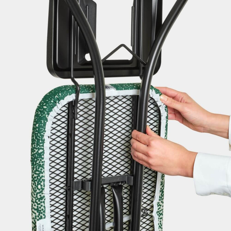 Τραπέζι σιδερώματος Brabantia B 1008894, 124x38 cm, 7 θέσεις ρύθμισης, Μεγάλη θήκη σίδερου, Κίτρινο/πράσινο