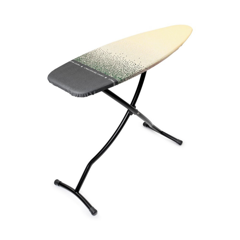 Τραπέζι σιδερώματος Brabantia D 1008898, 135x45 cm, 7 θέσεις ρύθμισης, ανθεκτική στη θερμότητα ζώνη σιδερώματος, κίτρινο/πράσινο